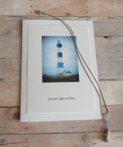 lighthouse necklace card